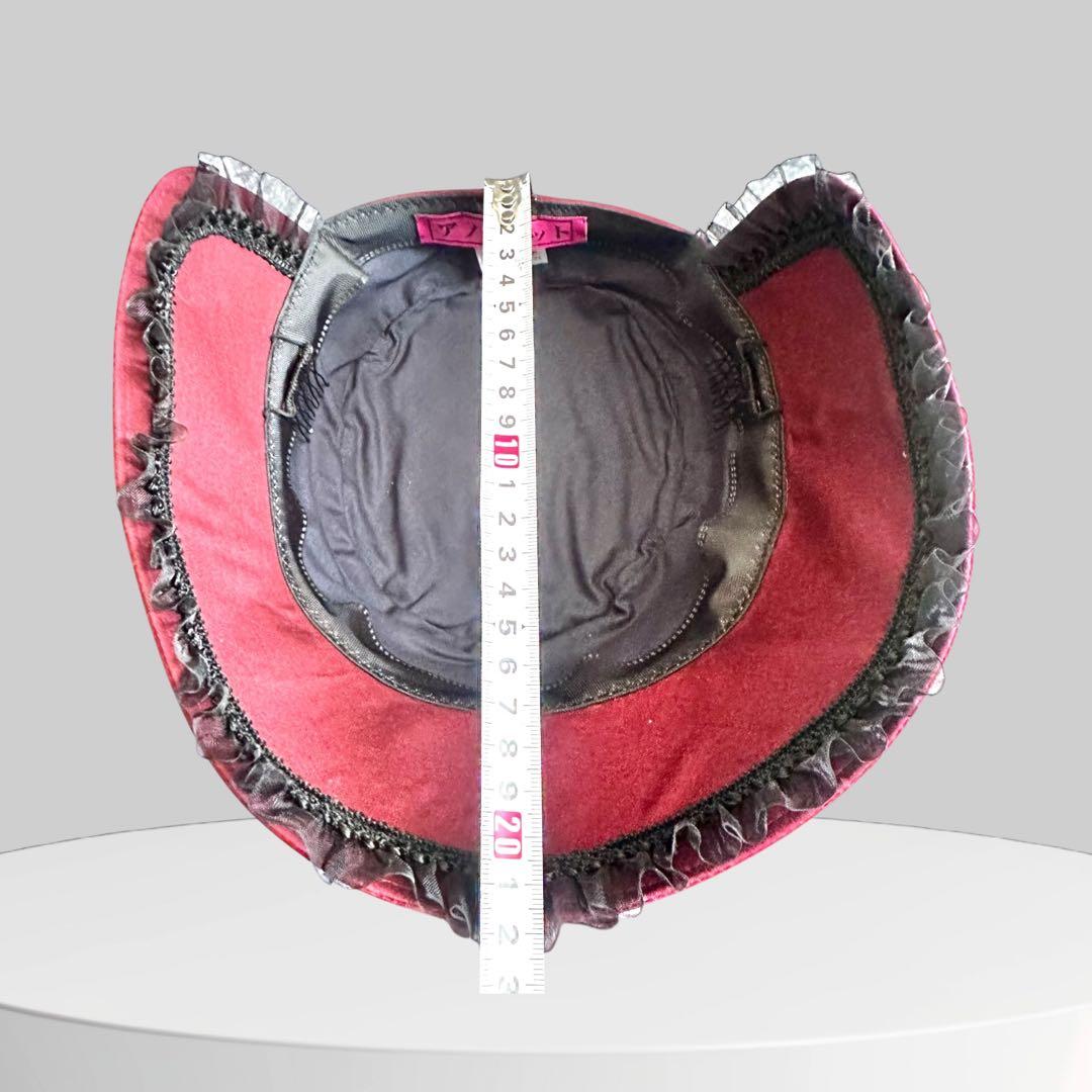 ①アノンハット　小公女のボンネ　ワインボルドー