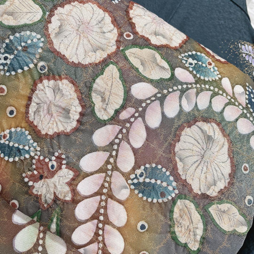 訪問着　フルセット　辻ヶ花　金彩加工　パールトーン加工　着物　L2