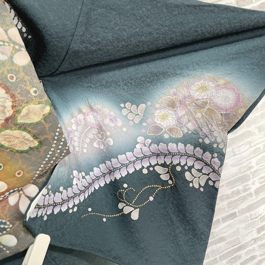 訪問着　フルセット　辻ヶ花　金彩加工　パールトーン加工　着物　L2