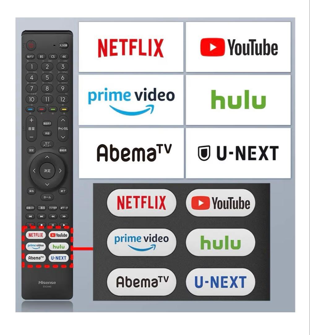 Bom Bom　Hisense 65インチ 4K液晶テレビ 65S6E