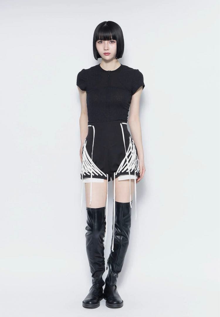 パンツ S lace up shorts