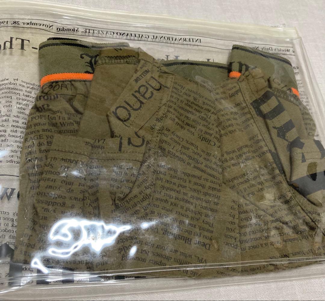 【未使用・希少】GALLIANO HOMME ボクサー ニュースペーパー柄 2枚