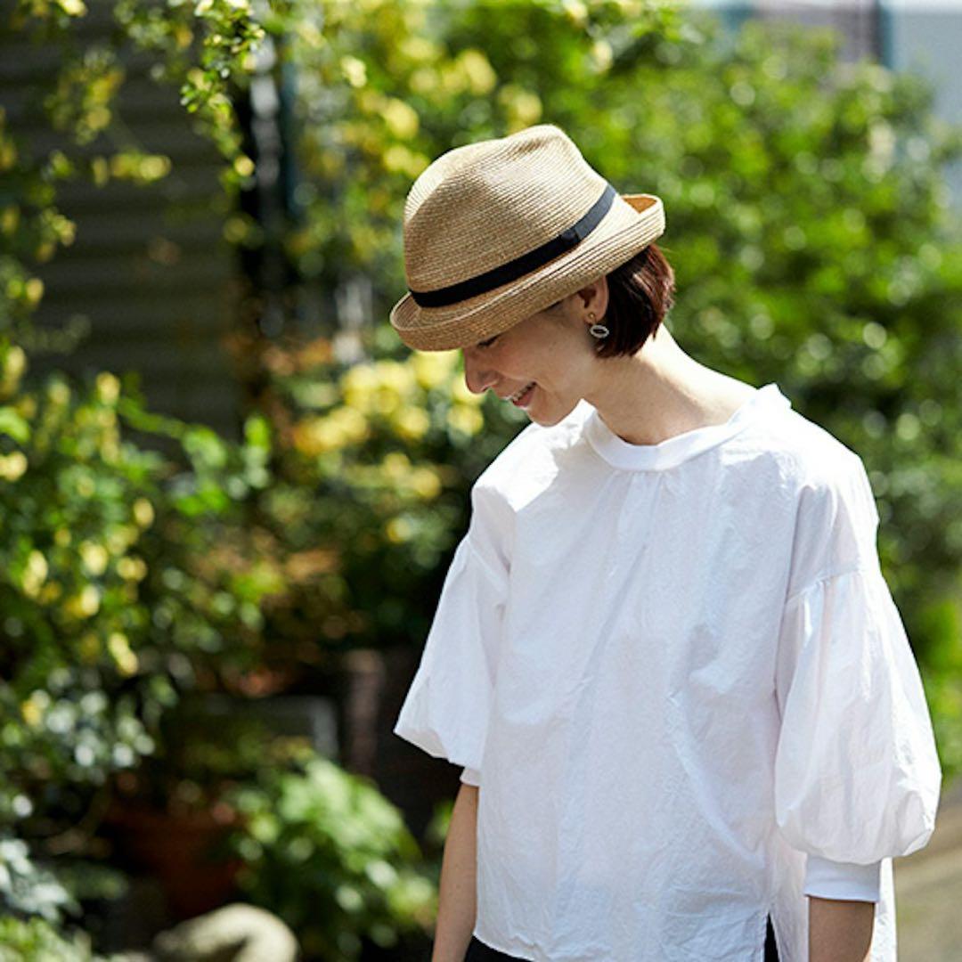 【未使用近】定価19,250円 BOXED HAT 7cm brimgrosgr