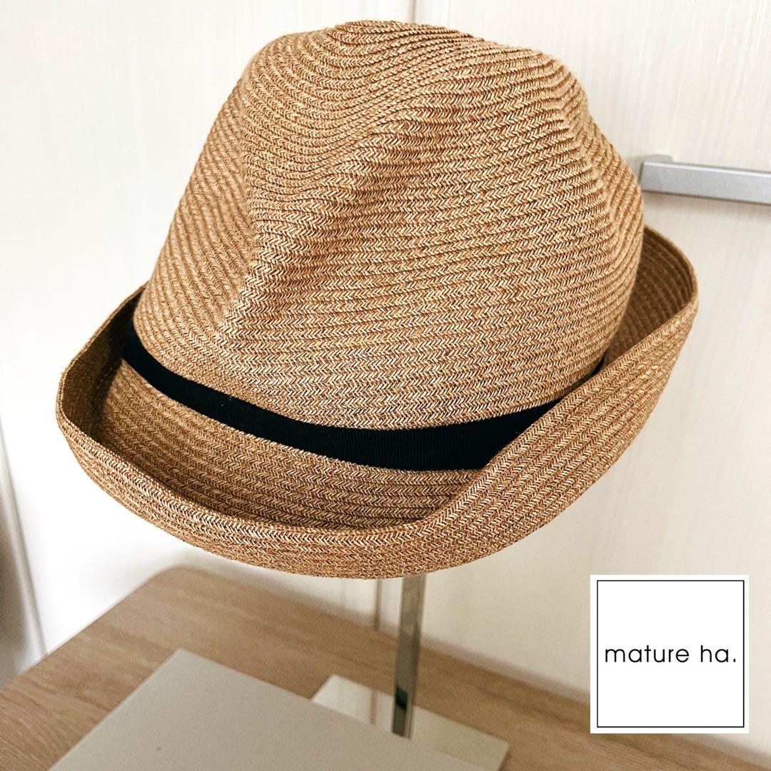 【未使用近】定価19,250円 BOXED HAT 7cm brimgrosgr