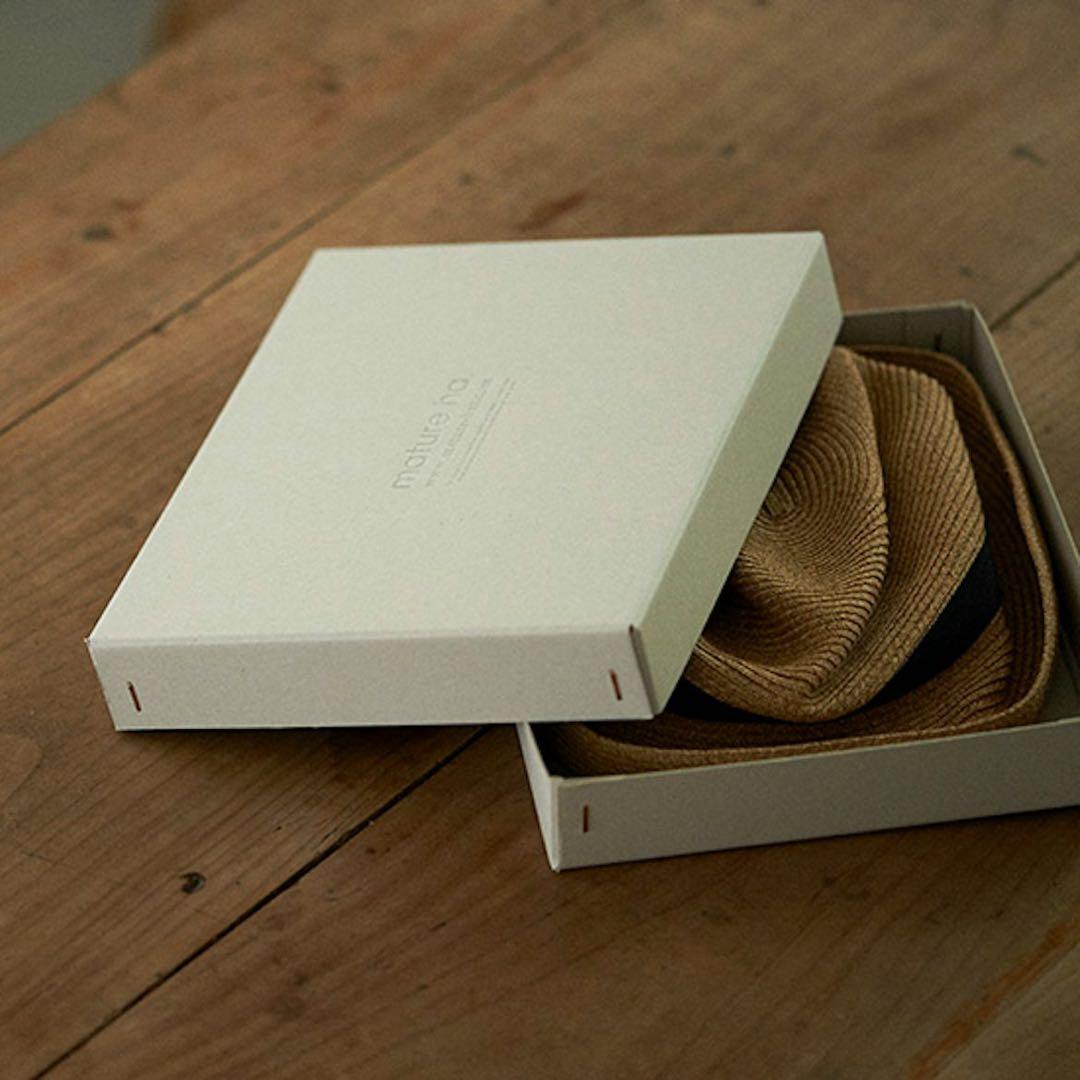 【未使用近】定価19,250円 BOXED HAT 7cm brimgrosgr