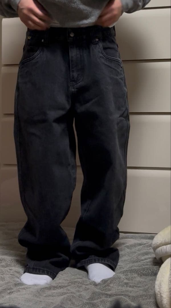 Dime ブラックデニム ストレート Sサイズ