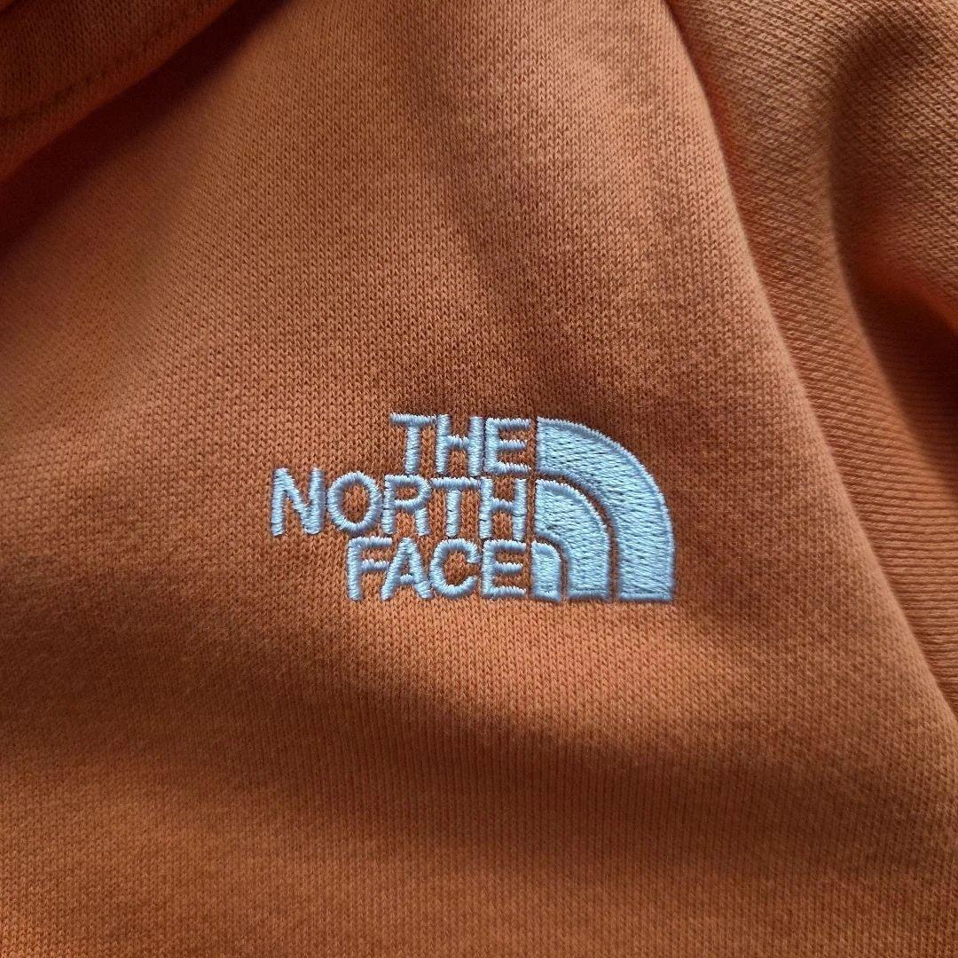 THE NORTH FACE オレンジ ジップアップパーカー XL　裏起毛