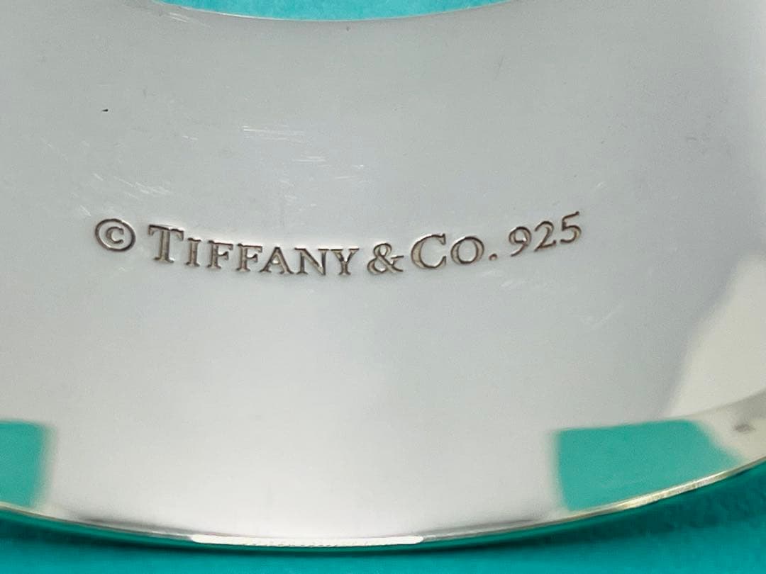 h196 美品　希少　ティファニー　ノーツ　ワイド　カフ　バングル　925