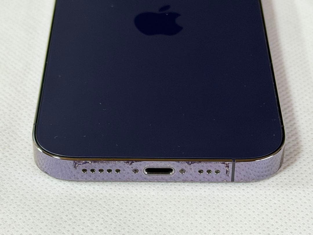 【美品】Apple iPhone 14 Pro 128GBディープパープル 本体