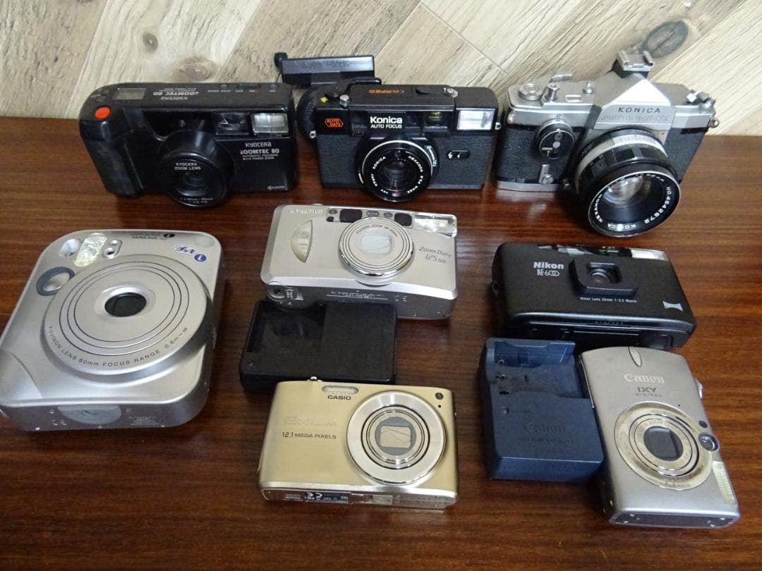 d*3様 藤026 カメラ まとめ売り 8点 キャノン コニカ ニコン カシオ