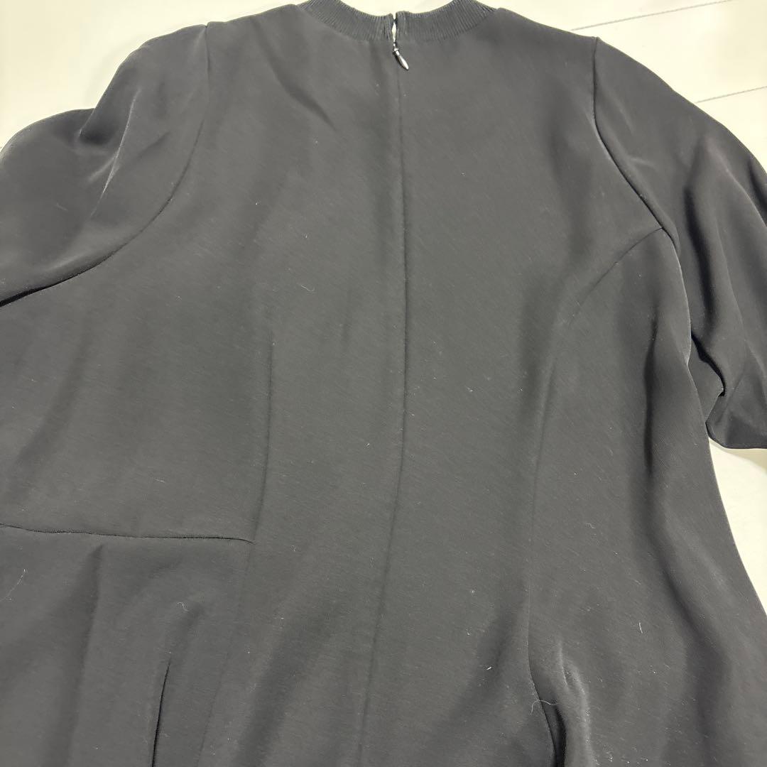 美品✨ENFOLD CURVE-SLEEVE ASYMMETRY-DRESS 黒