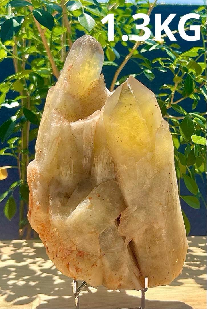 コンゴ産 ナチュラルシトリンキャンドルクォーツ 天然石置物　パワーストーン B1