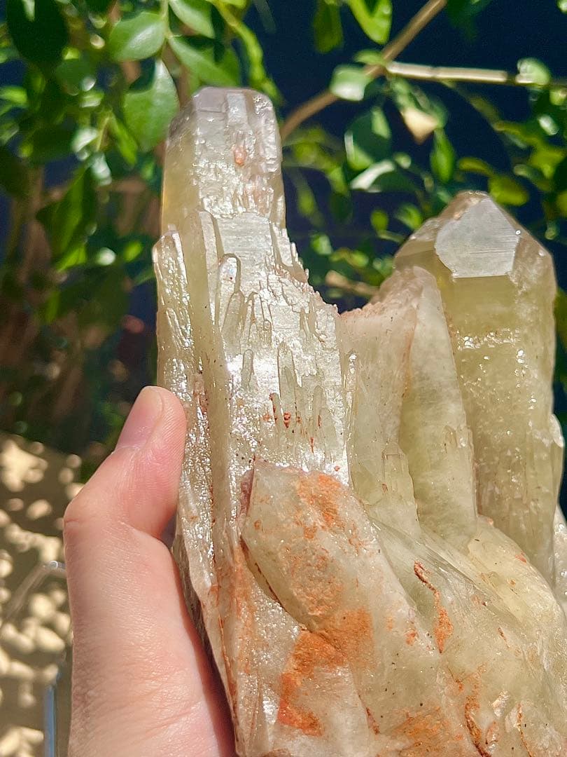 コンゴ産 ナチュラルシトリンキャンドルクォーツ 天然石置物　パワーストーン B1