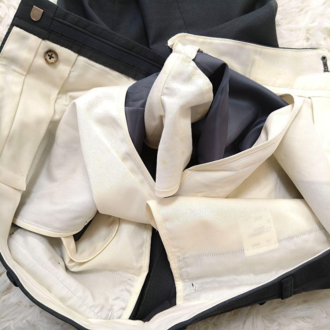 バーバリー ダブルスーツ セットアップ メタルボタン ウール モヘア グレー L