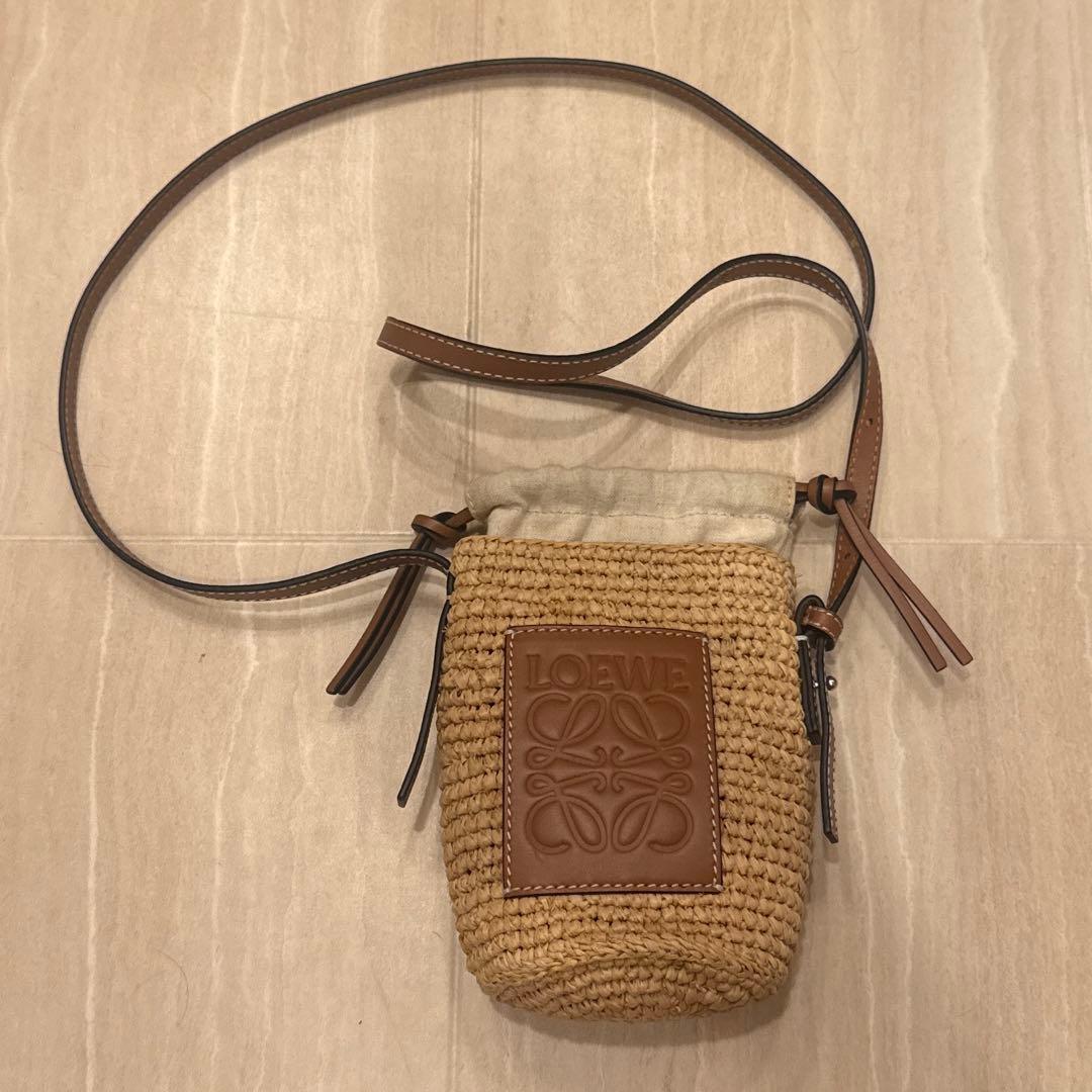 【即日配送可能】LOEWE ロエベ　かご素材ショルダーバッグ