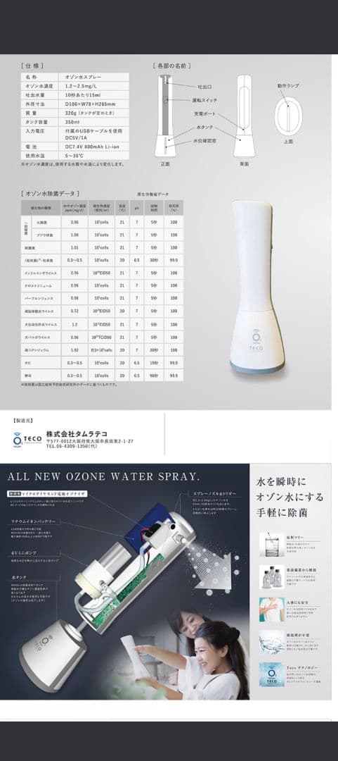 夜空のカルロス オゾン水スプレー未開封タムラテコ