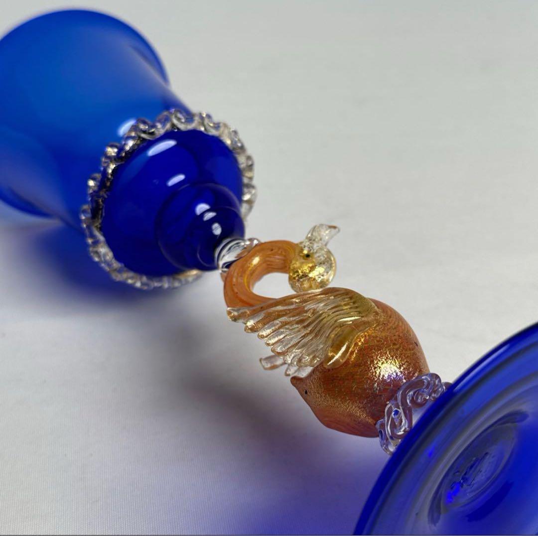 【超希少】Elite Mrano ヴェネチアンガラス ムラーノガラス 金彩 白鳥