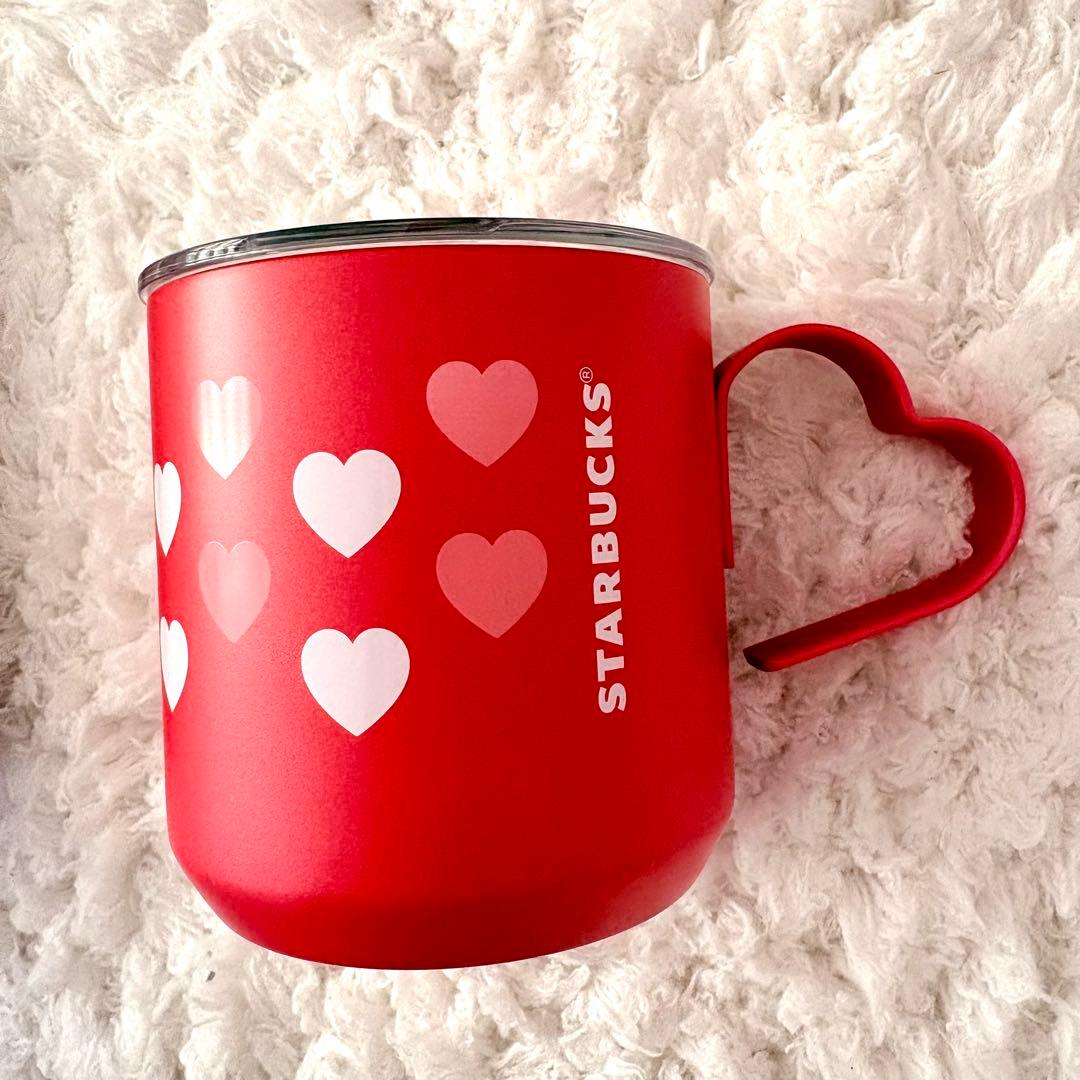 スタバ　バレンタイン　グリッター　タンブラー　ハート