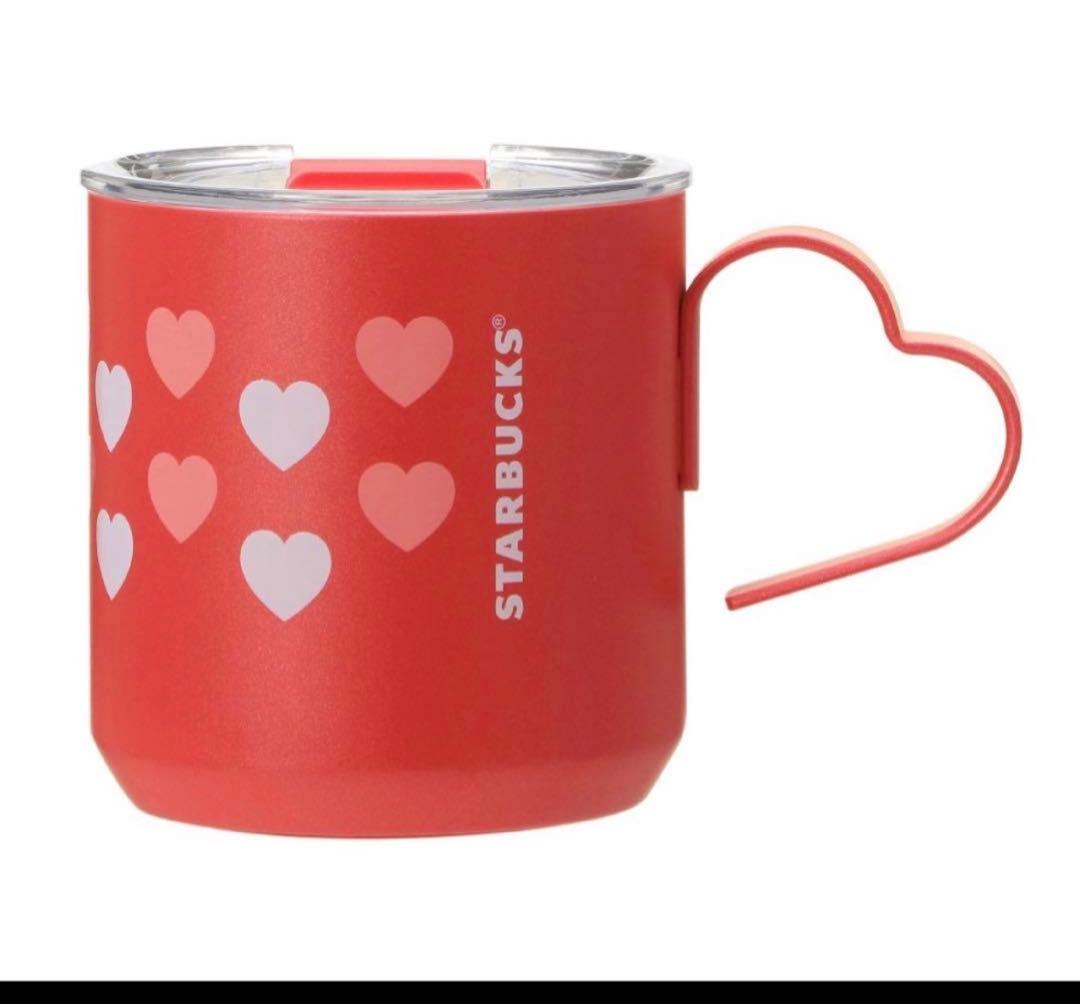 スタバ　バレンタイン　グリッター　タンブラー　ハート