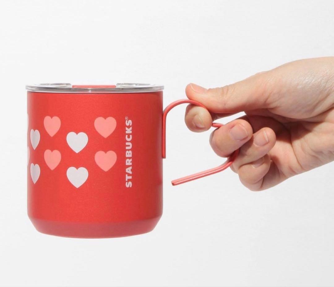 スタバ　バレンタイン　グリッター　タンブラー　ハート