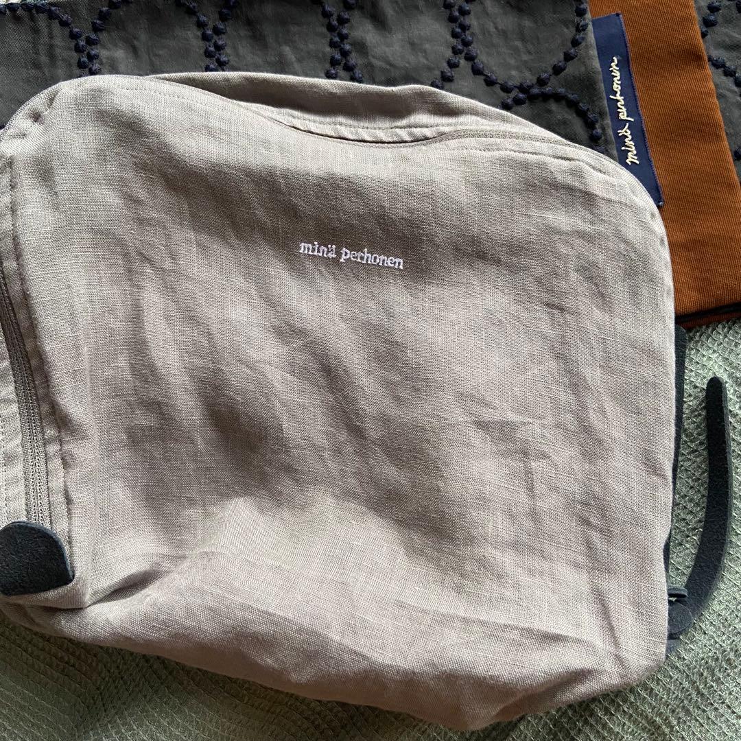 【正規品】mina perhonen 半幅帯　タンバリン　ミナのポーチ付き