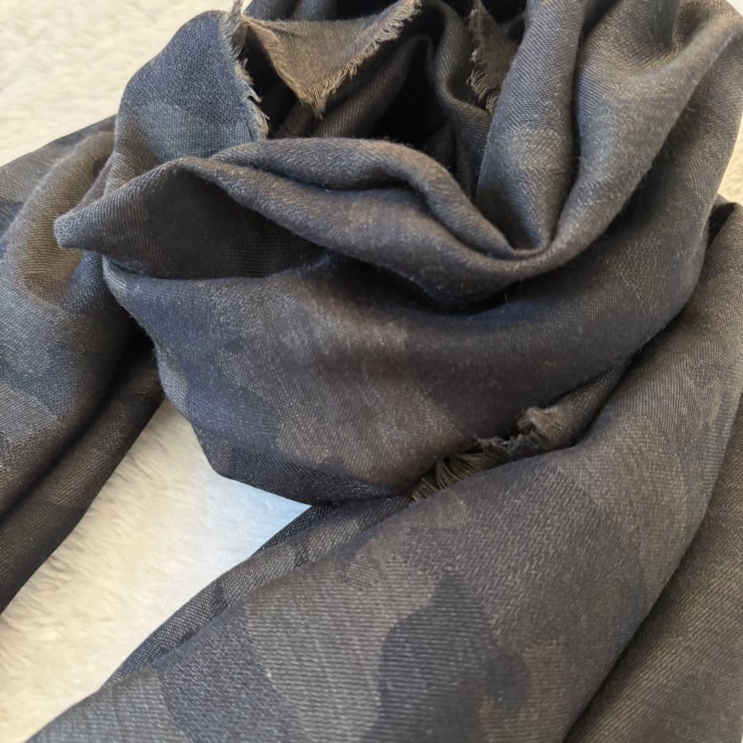 超美品　ドルチェ&ガッバーナ　ストール　イタリア製　モダール　シルク混　ロゴ