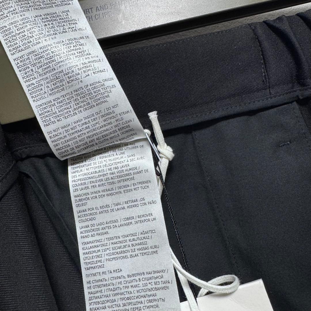 新品48 JIL SANDER ウールスラックスD06AW19 黒ジルサンダー