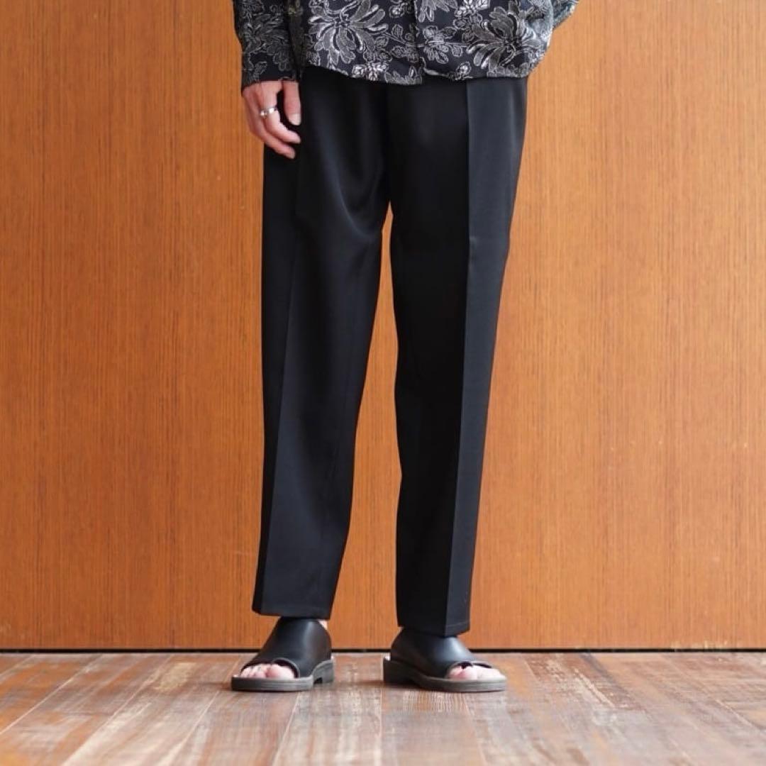 新品48 JIL SANDER ウールスラックスD06AW19 黒ジルサンダー