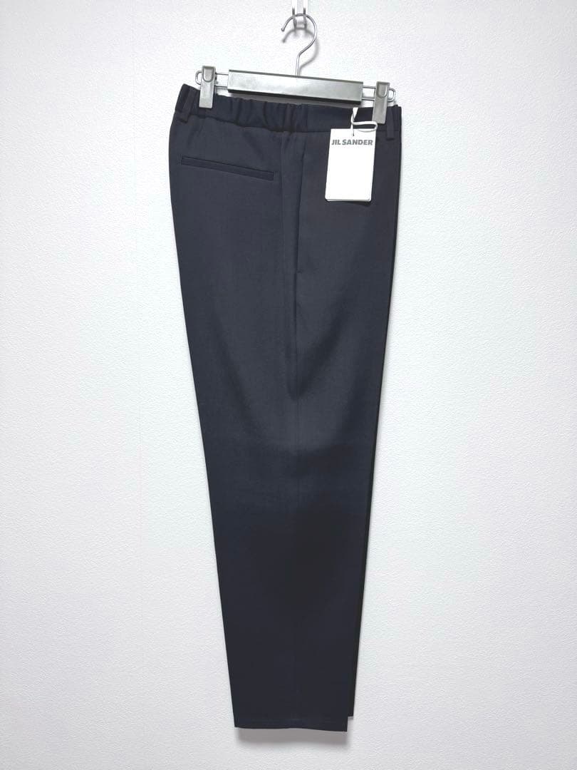 新品48 JIL SANDER ウールスラックスD06AW19 黒ジルサンダー