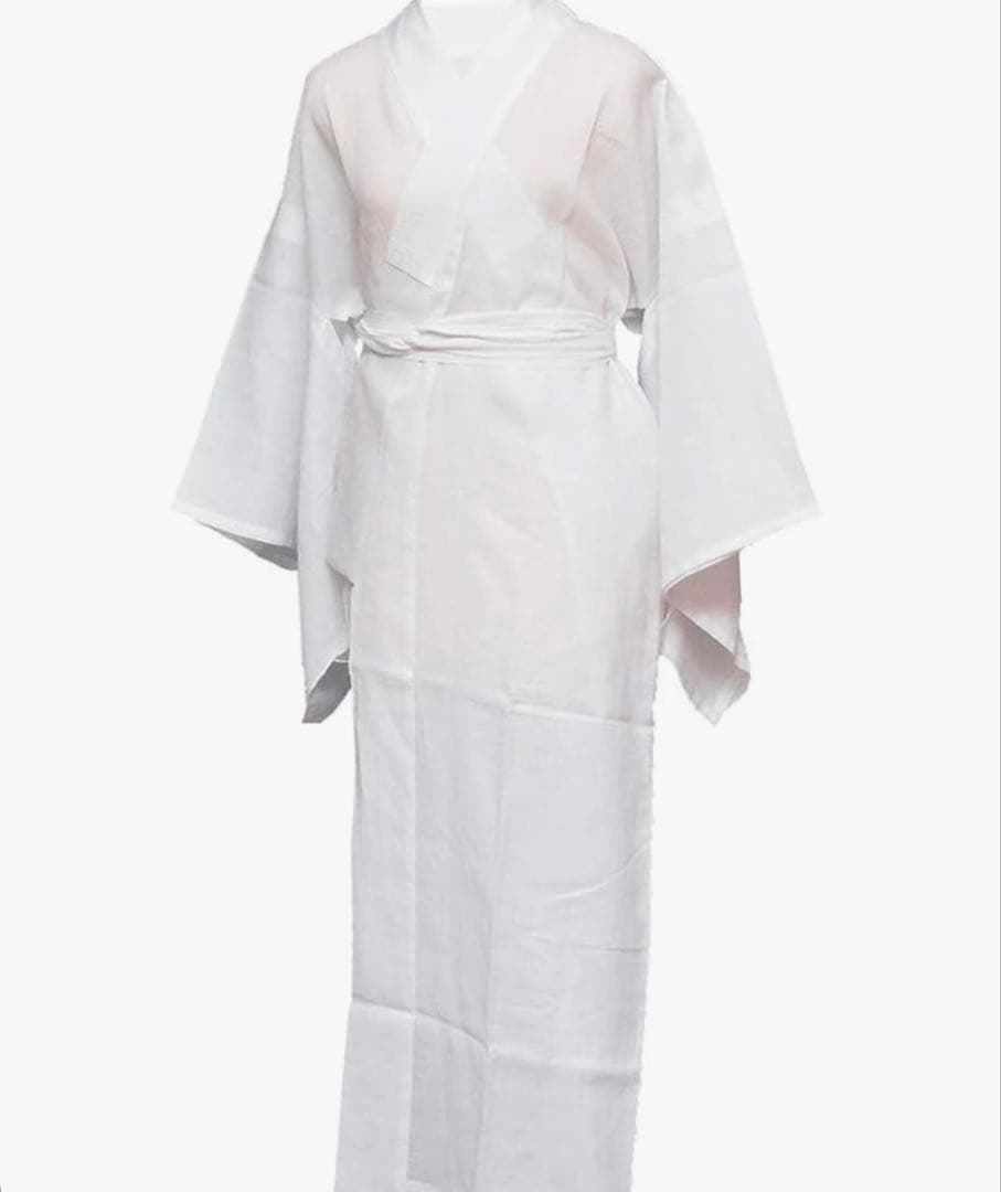 仕立て上り 本麻襦袢 夏物 長襦袢 絽半衿付 吸汗性 通気性 洗える LLサイズ