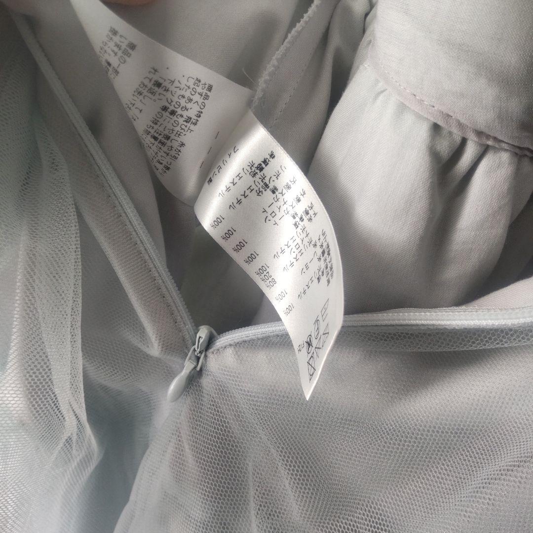 最終価格　TOCCA 刺繍花柄　シフォン　水色　ワンピースドレス　140