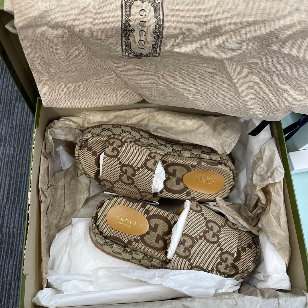 GUCCI GGパターン サボサンダル 37cm 正品 未使用　付属品在中