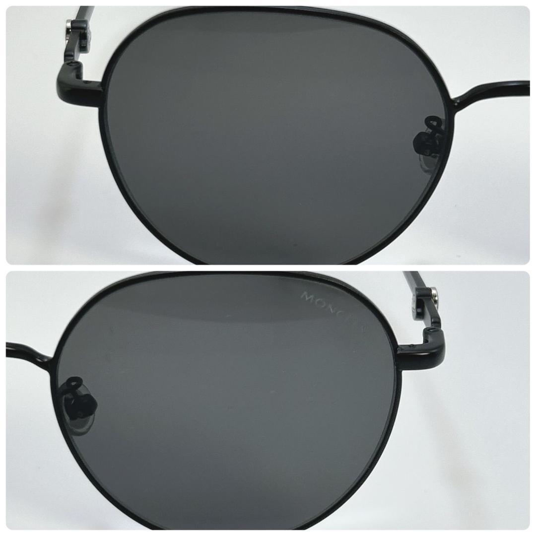 新品 Moncler モンクレール サングラス ラウンドメタルフレーム ブラック