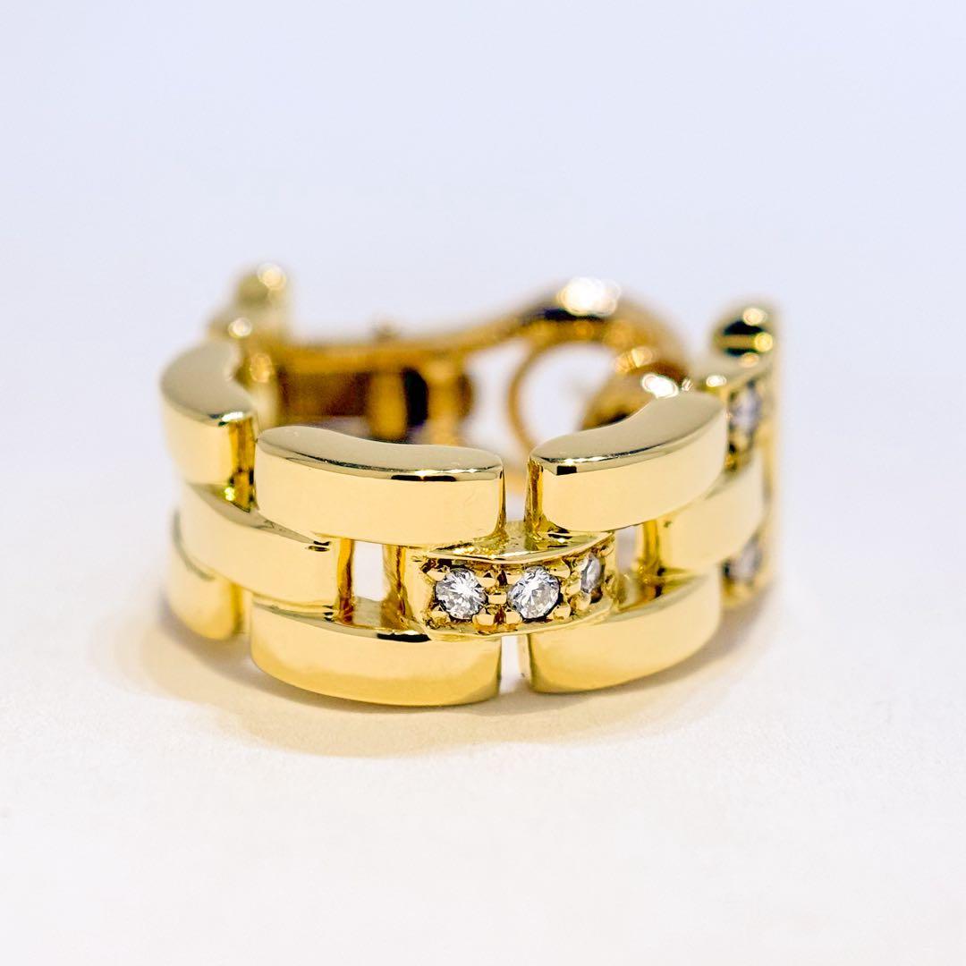 ⚪︎Cartier マイヨンパンテール ダイヤ ピアス YG750 7.2g