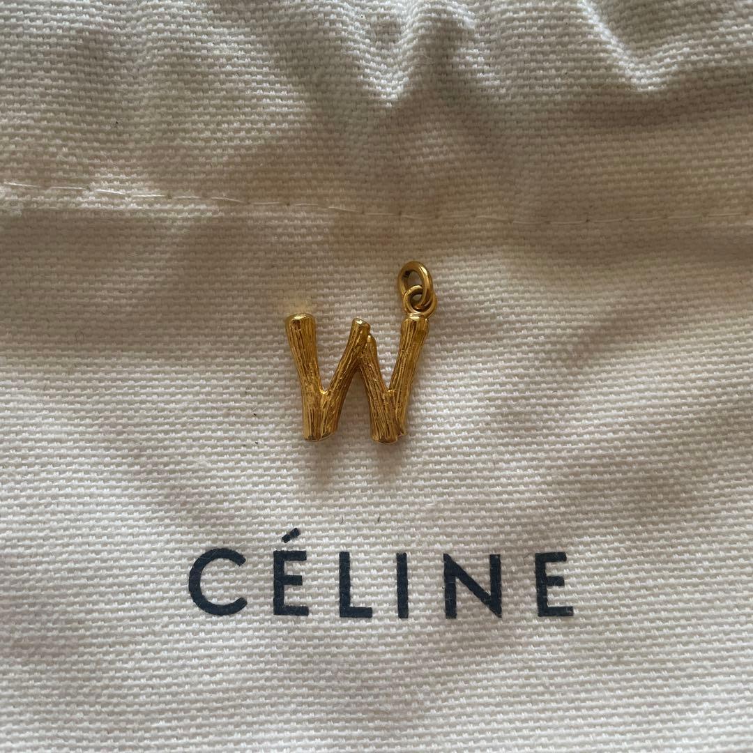 最終値下げ　 CÉLINE フィービー期アルファベットチャーム　スモールW