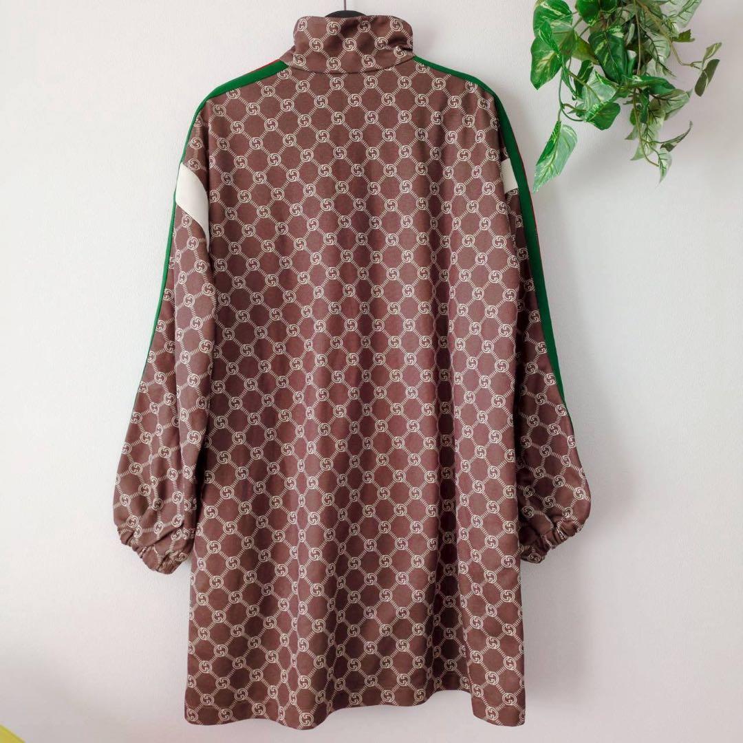 グッチ インターロッキングGテクニカルジャージードレス モノグラム ワンピ L