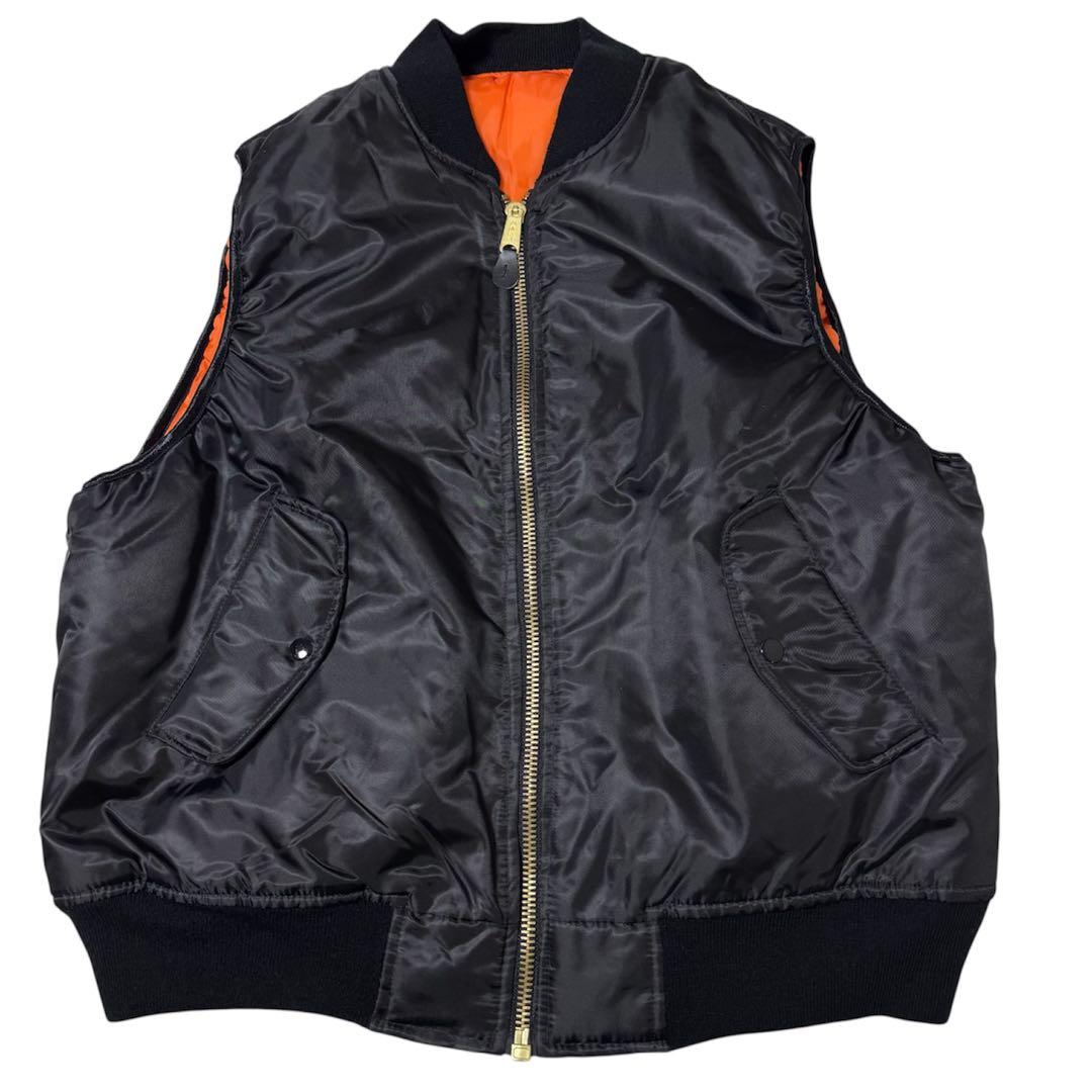 トップス thrifty look MA-1 reversible VEST