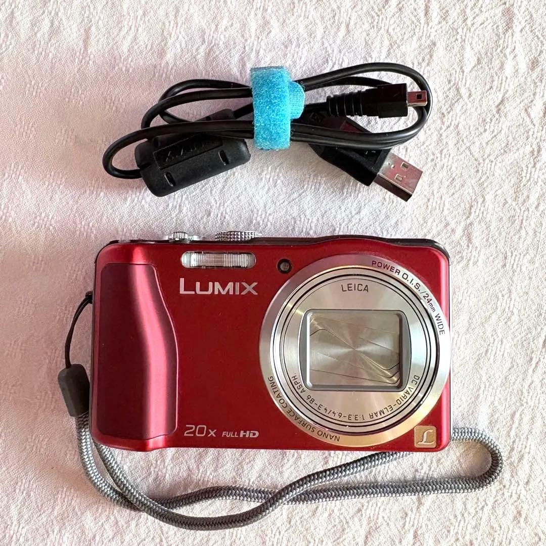 LUMIX DMC-TZ30 レッド 20倍ズーム　カメラライカレンズ