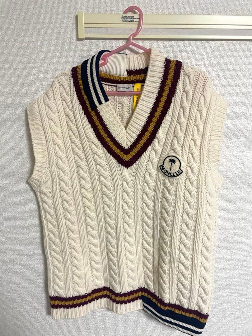 モンクレール ジーニアス × パームエンジェルス ケーブル ニット ベスト