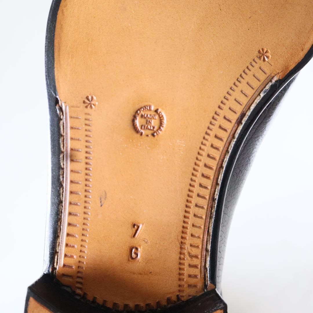 未使用 ア・テストーニ　Uチップドレスシューズ　黒　7 26cm