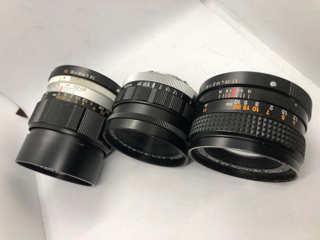 KONICA HEXANON 単焦点レンズ 3個 まとめて 動作未確認 ジャンク