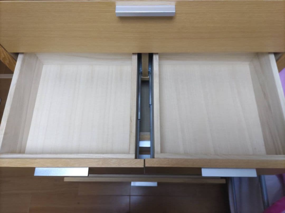 ニトリ　ナチュラル木製6段チェスト幅800mm