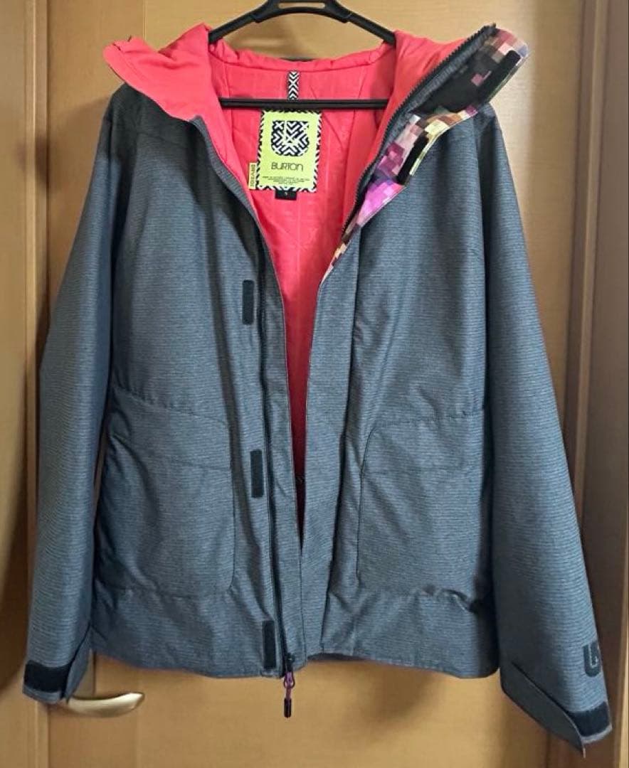 新品同様 BURTON バートン スノーボードウェア レディース グレー ピンク