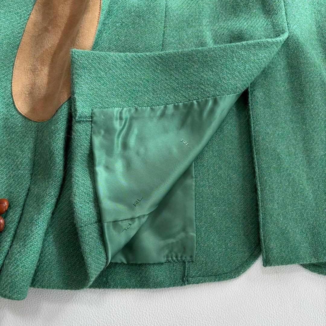 極美品 ラルフローレン[アルパカ混 エルボーパッチ くるみ]テーラードジャケット