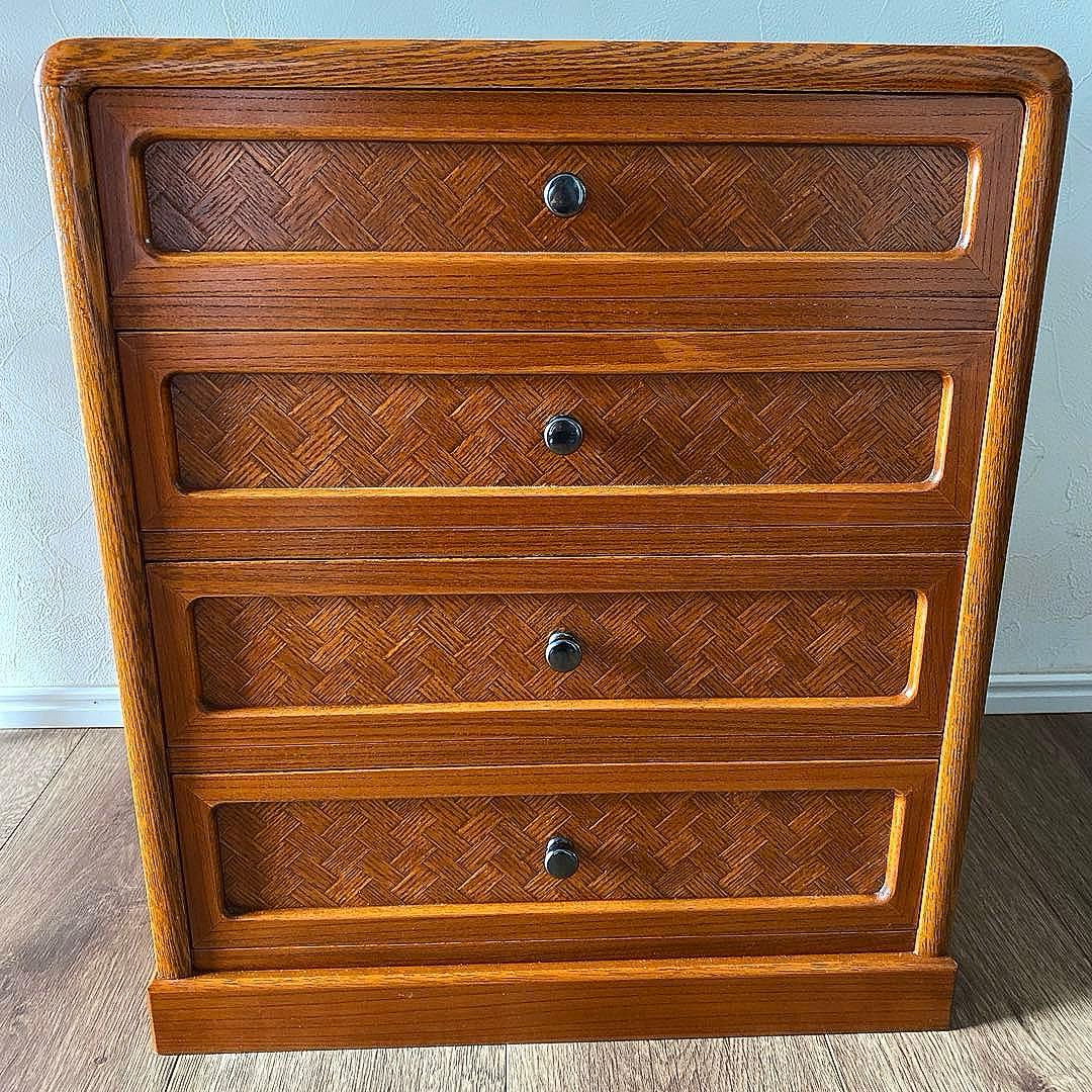 民芸家具　あじろ民芸　ミニチェスト　４段　木製　日本製