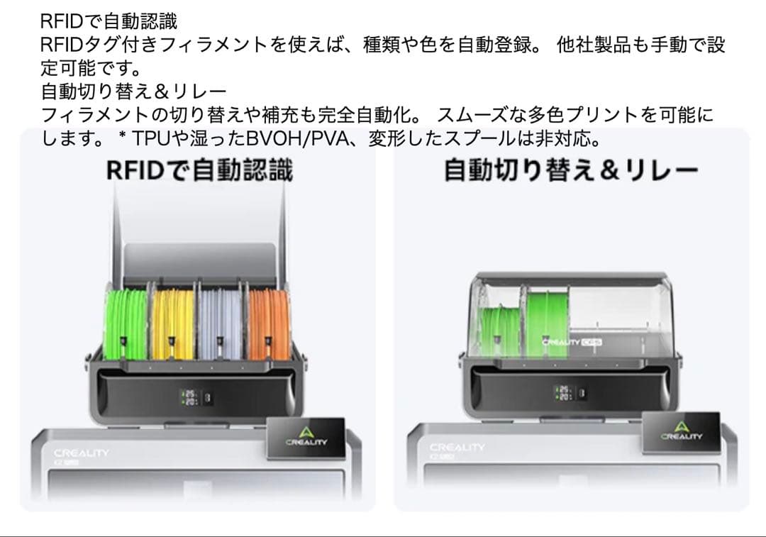 新品・未開封　creality cfs 3Dプリンター用 クリアリティー