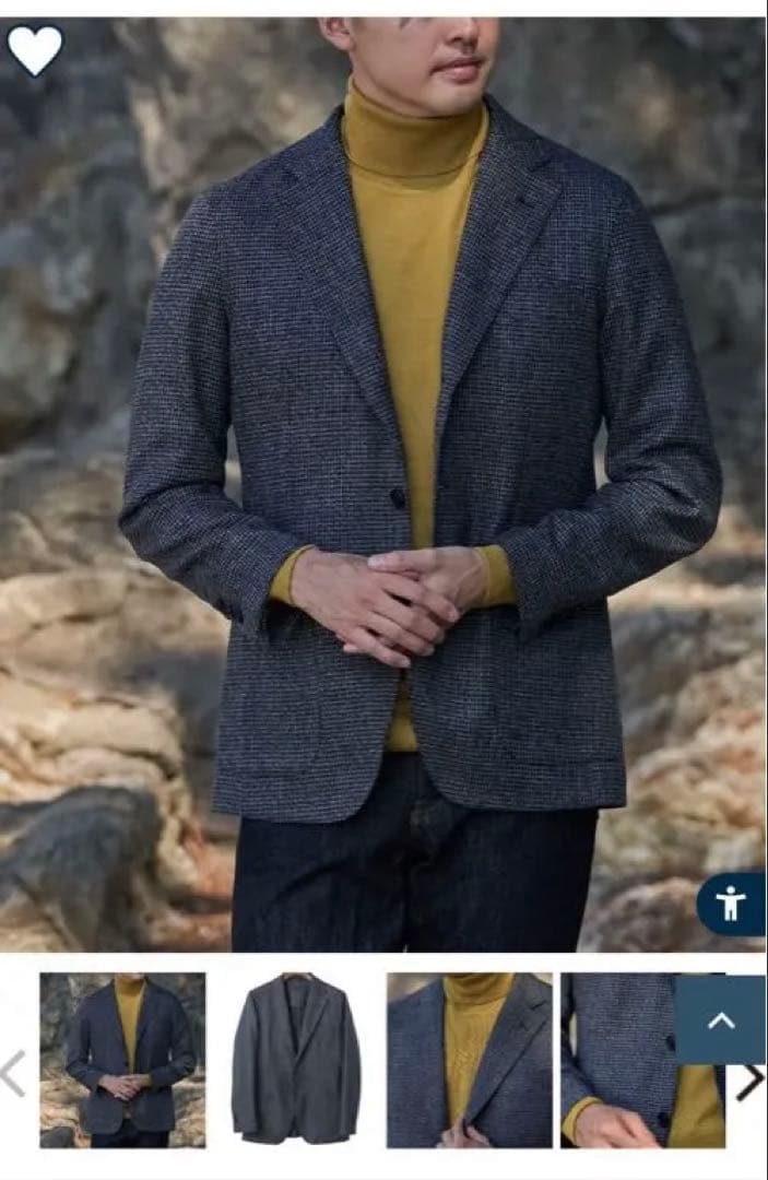 鎌倉シャツ　ハウンドトゥース　シャツジャケット