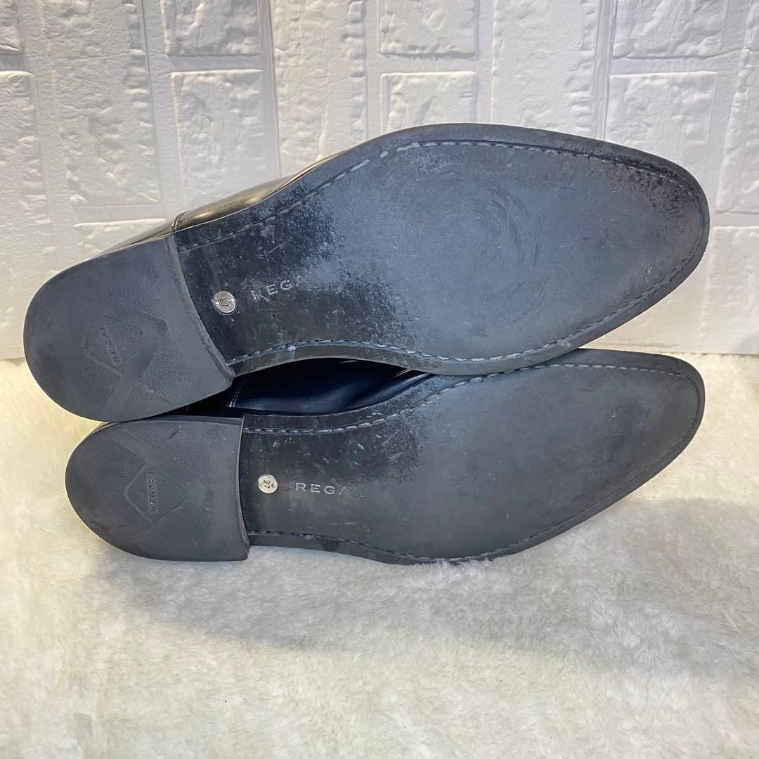 【美品】REGAL リーガル ストレートチップ 革靴 黒 27cm 811R