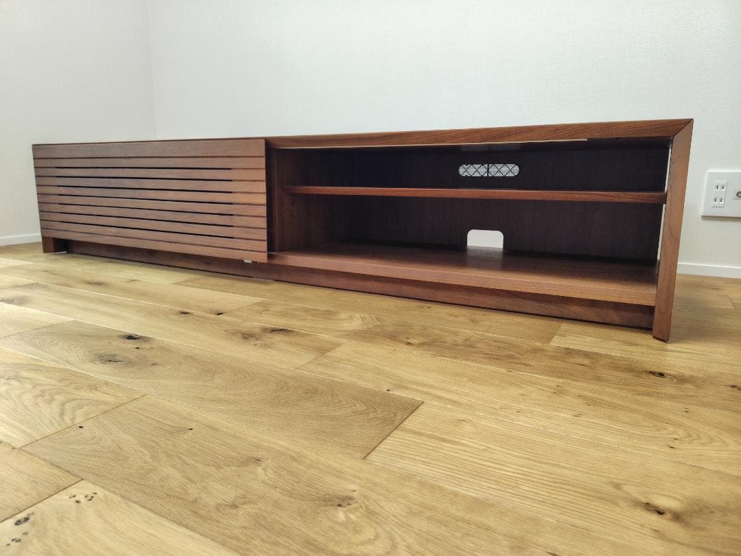 【最終値下げ】国産天然木テレビボード180cm/ウォールナット/引出し付/