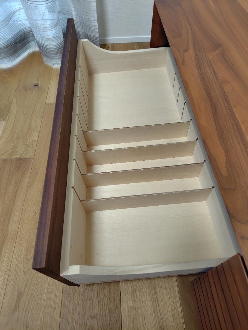 【最終値下げ】国産天然木テレビボード180cm/ウォールナット/引出し付/